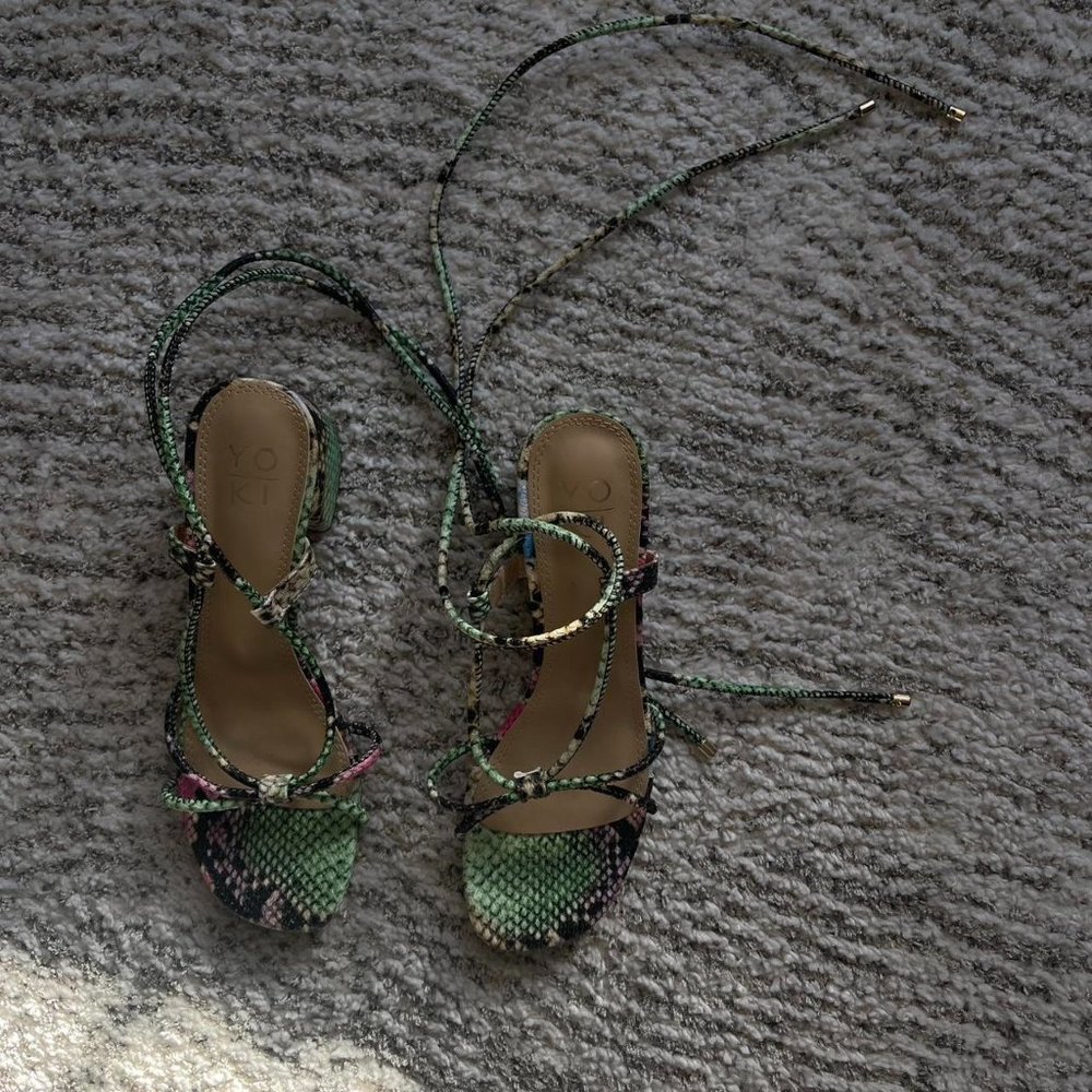 Yoki strappy kitten heels